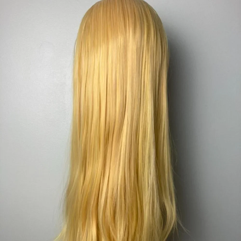 Yellow Wig Straight Lace Wig